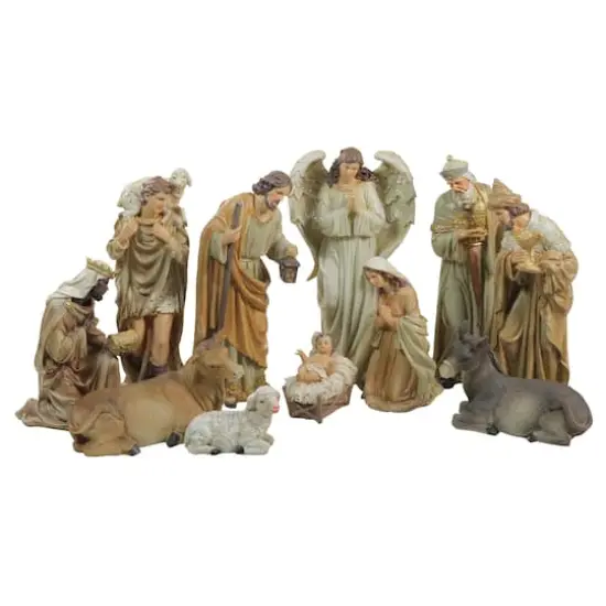 Traditional Earth Tones Nativity Figurine Set {1}