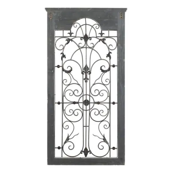 51" White Metal Rustic Ornamental Wall Decor {6}