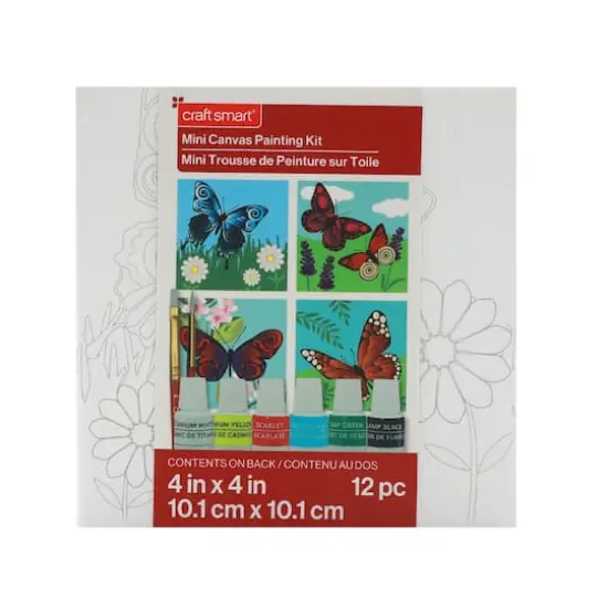 Butterflies Mini Canvas Painting Kit by Craft Smart&reg; {6}