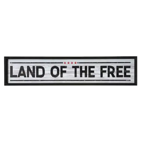 American Art Décor™ 36" Land Of The Free Novelty Wall Sign {6}