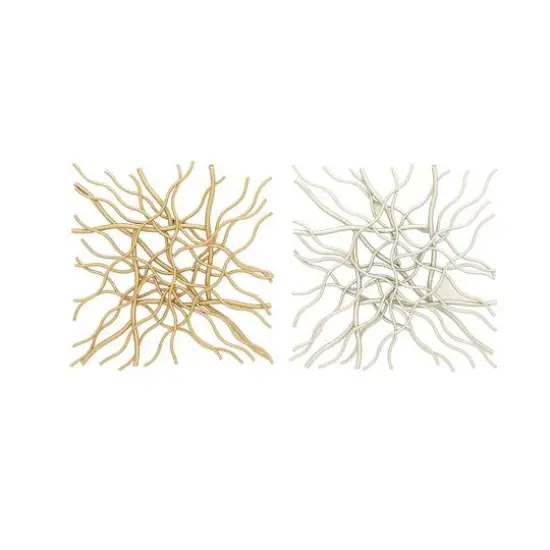 20" Gold & Silver Metal Contemporary Abstract Wall D&eacute;cor Set, 2ct. {1}