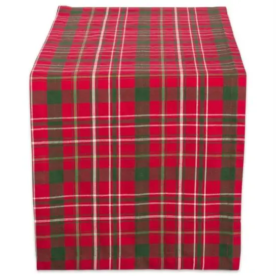DII&reg; 72" Tartan Holly Plaid Table Runner {1}