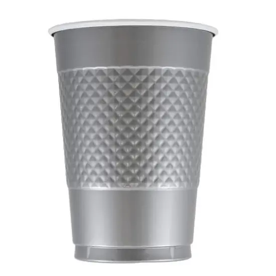 JAM Paper 16oz. Plastic Party Cups, 20ct. Silver {3}