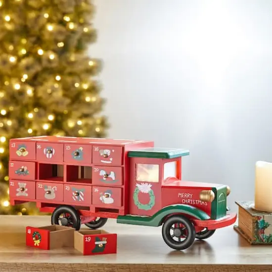 Glitzhome&reg; 14.5" Christmas Truck Countdown D&eacute;cor {4}