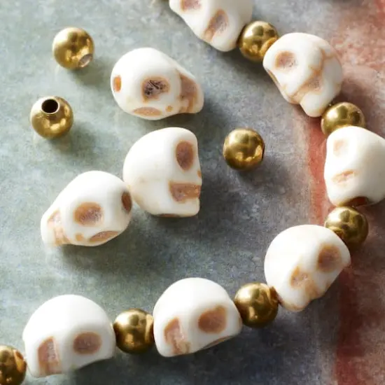 Skull Howlite Beads by Bead Landing&reg;, 8mm {3}