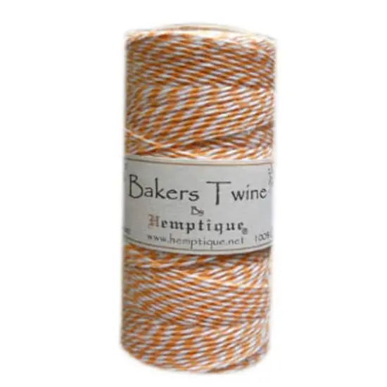 Hemptique&reg; Bakers Twine Spool Orange and White {1}