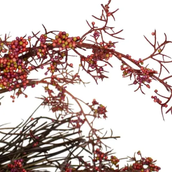 24" Fall Harvest Burgundy Berry Wreath {4}