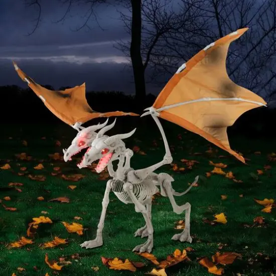 3.9ft. Animated 2-Headed Dragon Skeleton by Ashland&reg; {3}