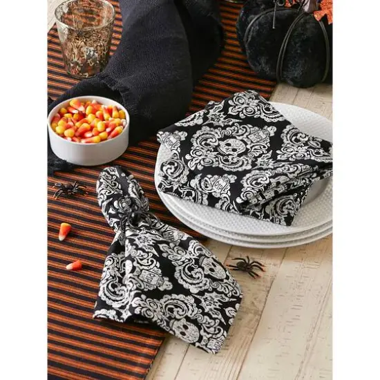 DII&reg; Graveyard Damask Embellished Dinner Napkins, 6ct. {6}