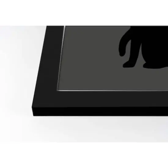 Black Cat Halloween Print in Black Frame {3}