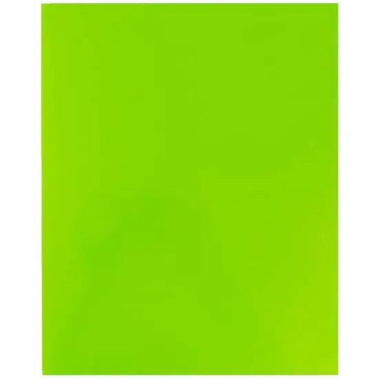 JAM Paper Glossy Laminated Two Pocket Folders, 25ct. Lime Green {7}