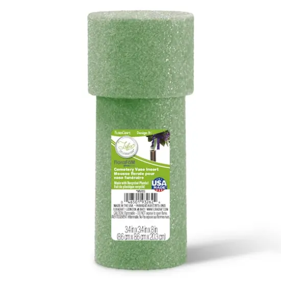 FloraCraft&reg; FloraFōM Memorial Vase Insert Green {3}
