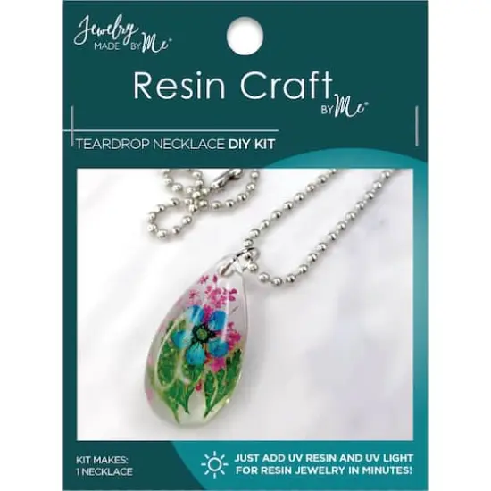 Jewelry Made By Me Resin Craft Flower Drop Pendant Mini Kit {1}