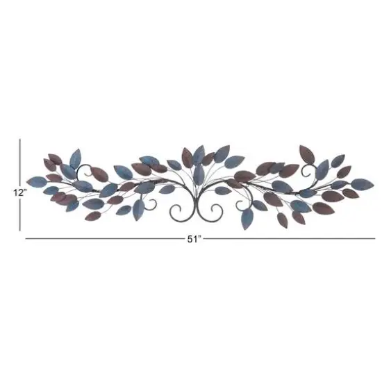 Blue Metal Traditional Tree Branch Wall Decoration {6}
