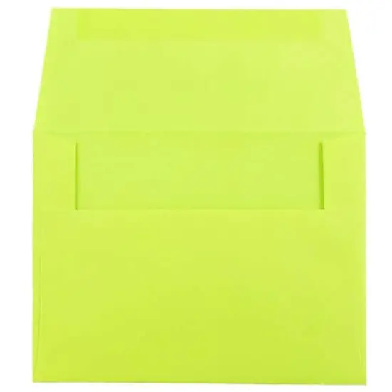 JAM Paper A2 Colored Invitation Envelopes, 50ct. Ultra Lime Green {4}