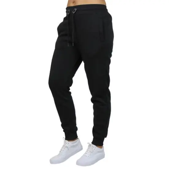 Galaxy by Harvic Women's Relaxed-Fit Fleece-Lined Jogger Sweatpants Black {1}