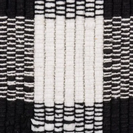 DII&reg; Buffalo Check Rag Rug, 26" x 40" Black and white {4}