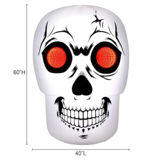 5ft. Airflowz Inflatable Infinity Mirror Skull {6}