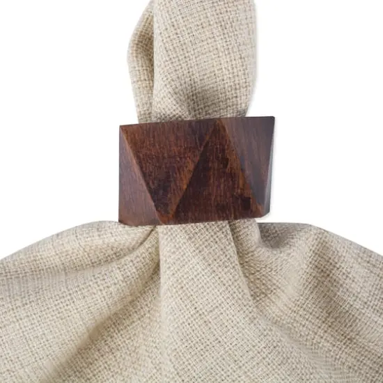 DII&reg; Wood Triangle Napkin Rings, 6ct. {4}
