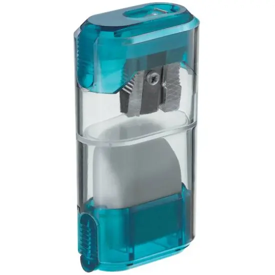 Mobius & Ruppert Sharpener Container with Eraser & Sliding Shutter {1}