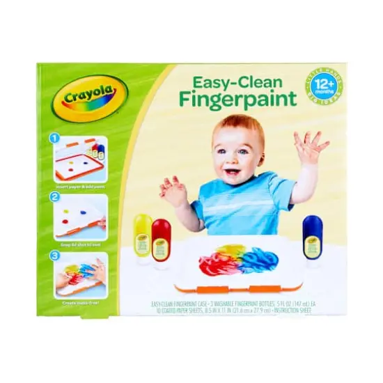 Crayola&reg; Easy-Clean Fingerpaint Set  {6}