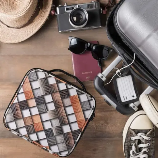 NEX&trade; Black Adjustable Waterproof Travel Makeup Bag with Dividers {6}