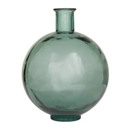 Green Recycled Glass Handmade Spanish Vase 13" x 13" x 17" {5}