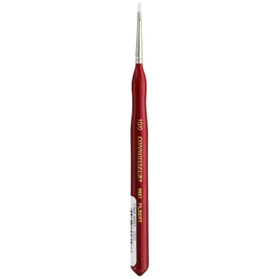 Connoisseur&reg; White Taklon Mini Detail Filbert Brush, 10/0 {1}