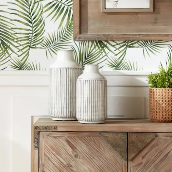 10" Gray Terracotta Vase {3}