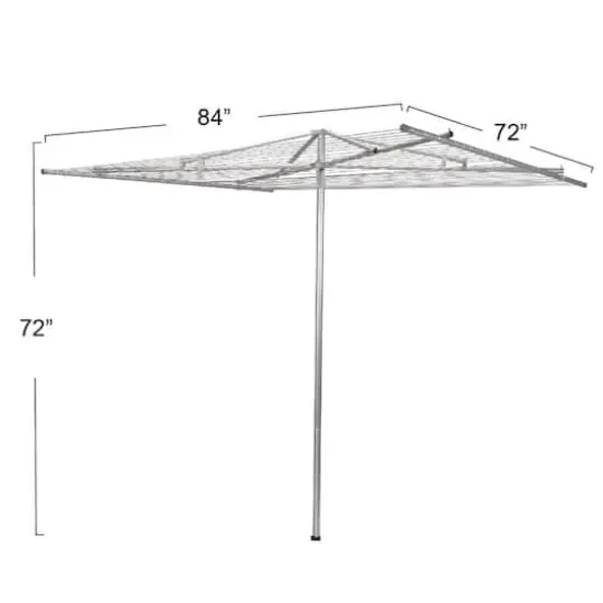 Household Essentials Parallel Clothesline Outdoor Dryer Silver Rotary {3}