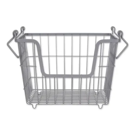 DII&reg; Medium Square Metal Basket Cool Gray {1}