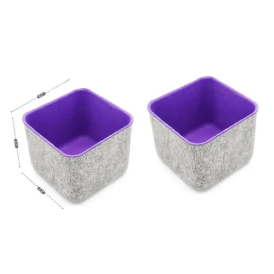 Welaxy Felt 2 Piece Storage Cubes Purple {7}
