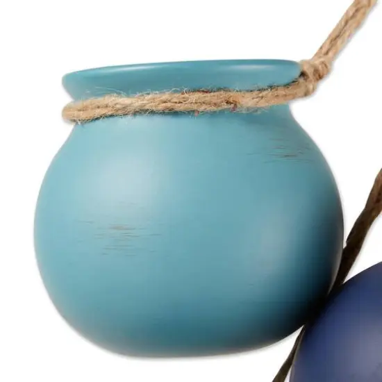 23" Garden Dangling Mini Pots Blue {4}