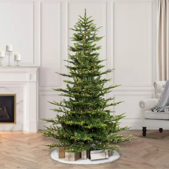 7.5ft. Pre-Lit Aspen Fir Artificial Christmas Tree, Warm White Lights {3}