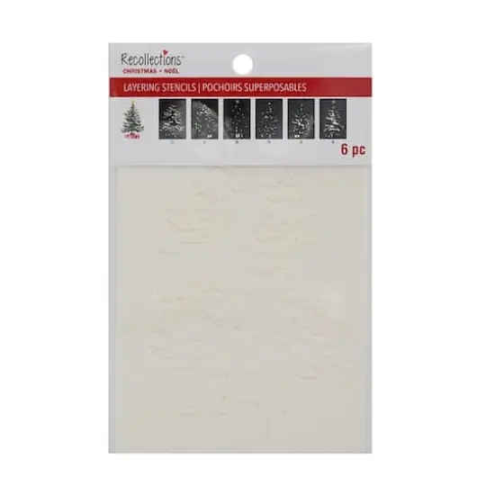 4" x 6" Christmas Tree Stencil Set by Recollections&trade; {1}