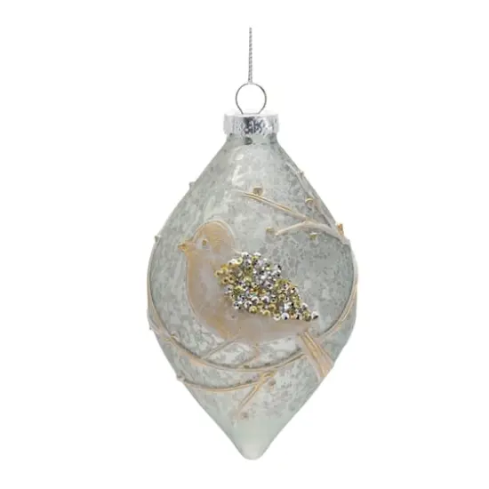 6ct. Assorted Beaded Glass Bird Ornament Set {5}