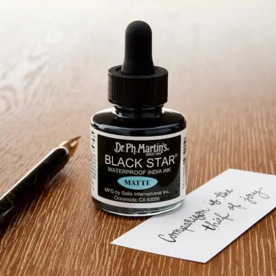 Dr. Ph. Martin's&reg; Black Star&reg; Waterproof India Ink, Matte {3}