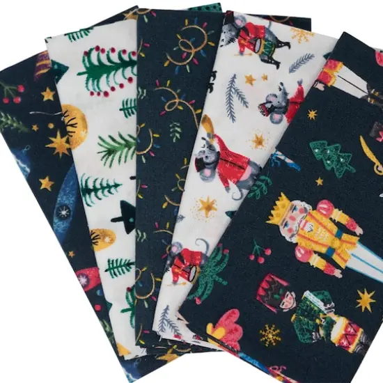 SINGER Christmas Nutcracker Cotton Fabric Fat Quarter Bundle {3}