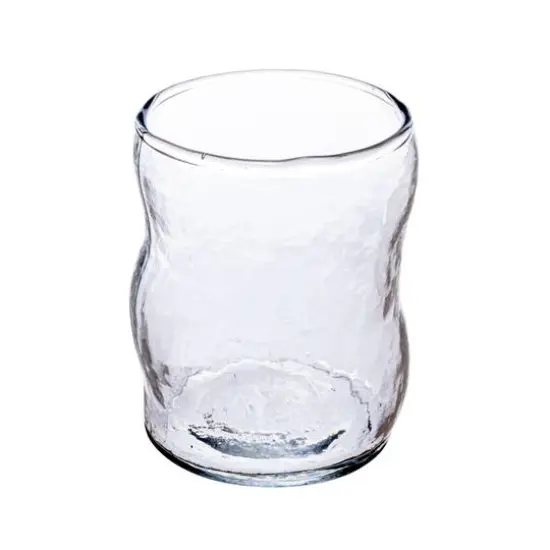 Hello Honey® 7oz. Clear Organic-Shaped Reclaimed Glass Drinking Glasses, 12ct. {4}