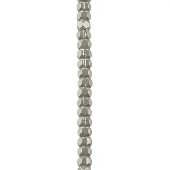 Rhodium Faceted Metal Cube Beads, 3mm by Bead Landing&trade; {1}