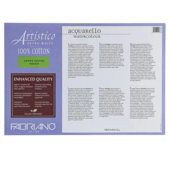 Fabriano&reg; Artistico Extra White Rough Watercolor Block, 14'' x 20'' {4}