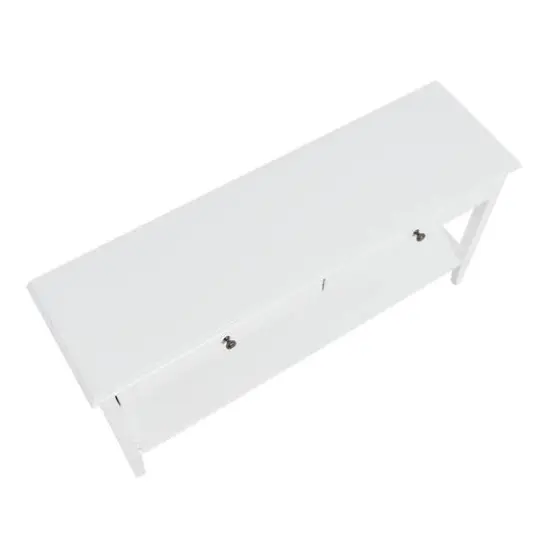 Hello Honey&reg; Pleasantville White Console Table with 2 Drawers {9}