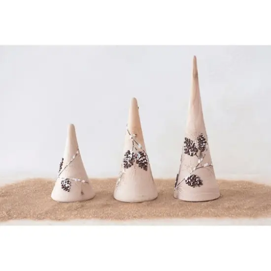 Hello Honey&reg; 8.5" Natural Hand-Painted Eucalyptus Wood Tree {4}