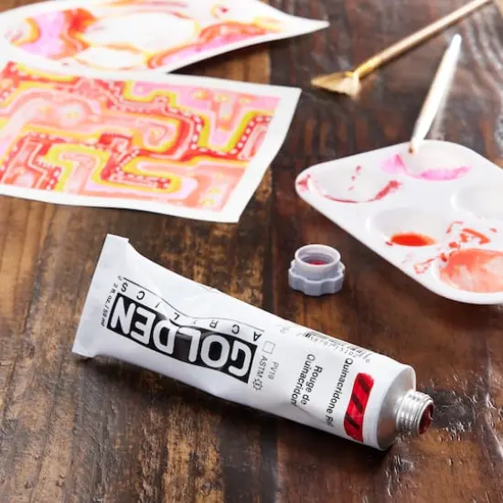 Golden&reg; 2oz. Heavy Body Acrylic Paint Quinacridone Red {3}