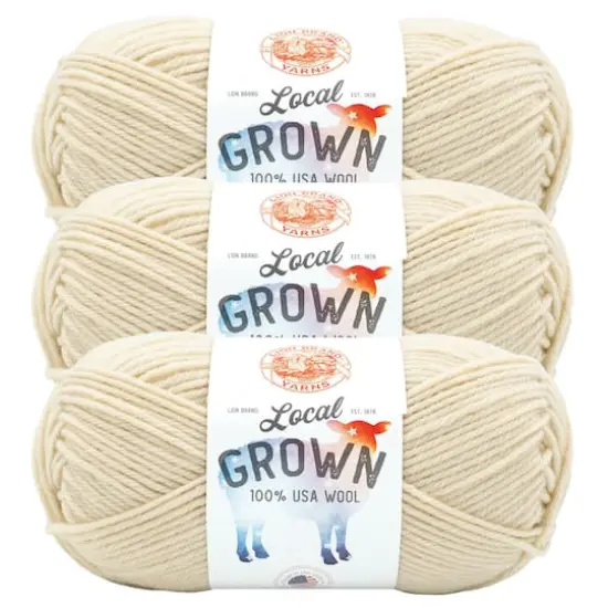 3 Pack Lion Brand&reg; Local Grown Yarn Vanilla Bean {1}