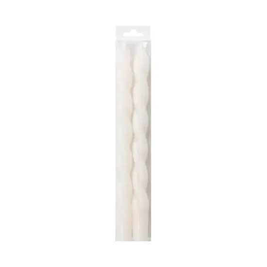 10" Unscented Twist Taper Candles, 2ct. by Ashland&reg; Ivory {1}