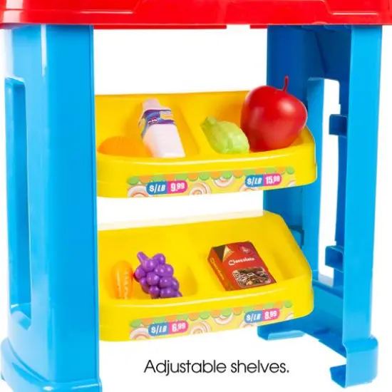 Toy Time Grocery Store Selling Stand Supermarket Playset {4}