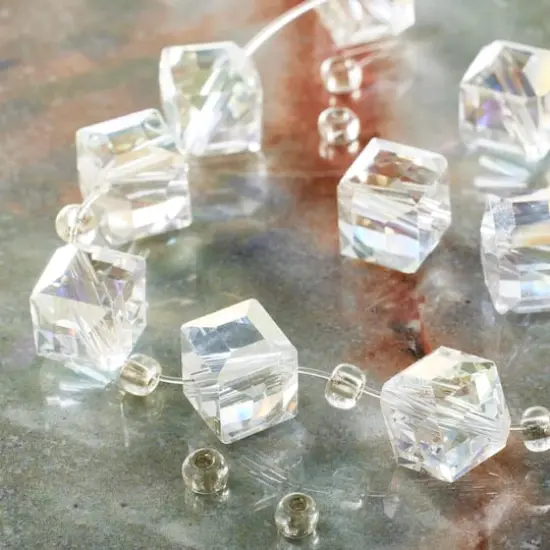 Crystal Glass Large Cube Beads, 10mm by Bead Landing&trade; {3}