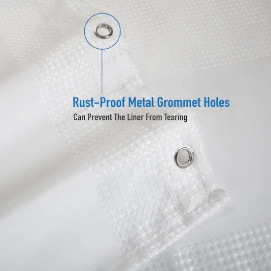 Elle D&eacute;cor White Jacquard Weave Shower Curtain {10}