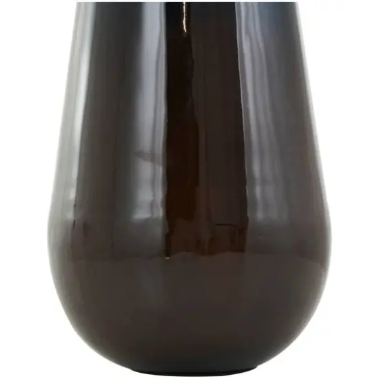 16" Blue Metal Ombre Vase with Brown Accents {7}